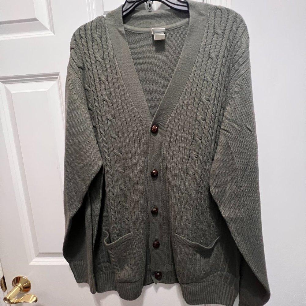 Haband NWT XL green (sage) sweater cardigan